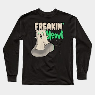 Retro Cat Freakin’ Meowt Long Sleeve T-Shirt